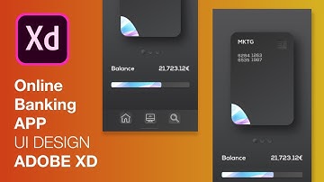 Online Banking App UI Design | Adobe XD Tutorial/Speedart