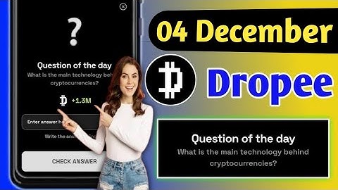 Dropee question of the Day 04 December | Question of the day Dropee | Dropee Question of the day