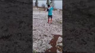ASÍ PASÓ LA TORMENTA POR EL PUEBLO DE CHELFORÓ, GRANIZADA.