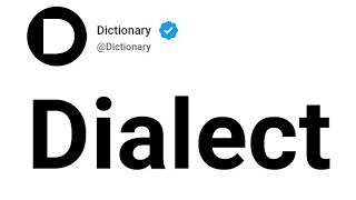 Dialect Meaning In English