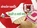 輪針で編む簡単なネコ耳帽子☆（サイズ４０ｃｍ以上）増減なしで編む簡単ニット帽です☆