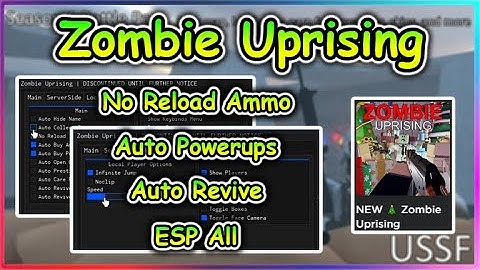 Roblox Zombie Uprising Script - No Reload | ESP | Auto Revive & More