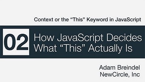 Context in JavaScript - 2/4 - How JavaScript Decides What "This" Actually Is