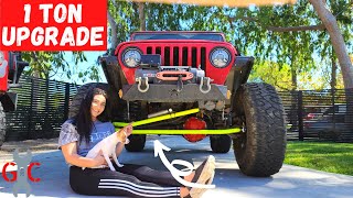1 TON Crossover Steering Install Jeep TJ on 38 inch Tires!