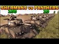 100 SHERMANS vs 10 VETERAN SS PANTHERS - Men of War Assault Squad 2 - Editor Scenario #75