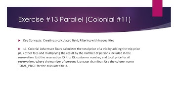 CIS 117: Week 3 Selected Parallel Problem Solutions