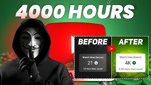 Y**Tube 📈 WatchTime Method In 19⌚ Minute