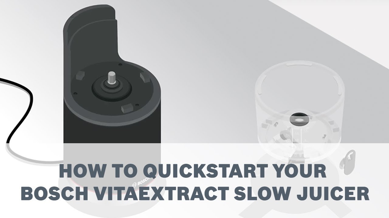 How To Quickstart Your Bosch Vitaextract Slow Juicer Youtube