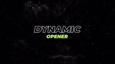 Dynamic Opener Premiere Pro Templates