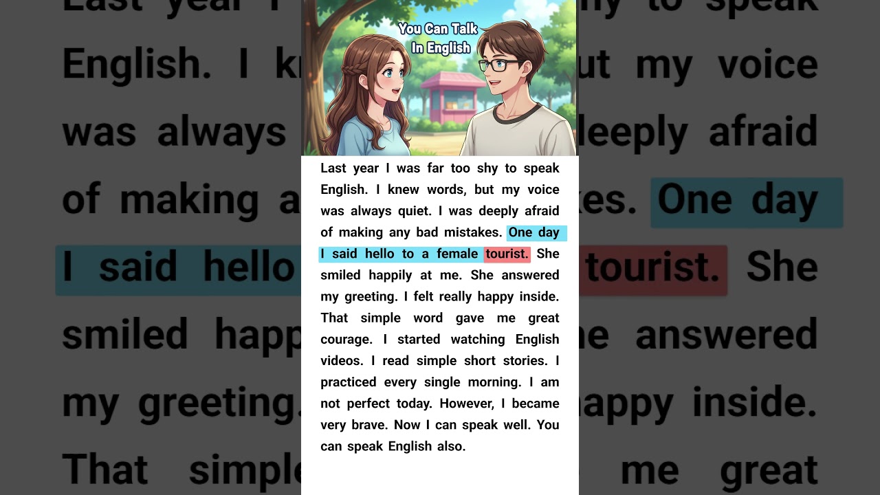 You Can Talk In English | Reading and Listening Practice #easyenglish #englishforbeginners #english