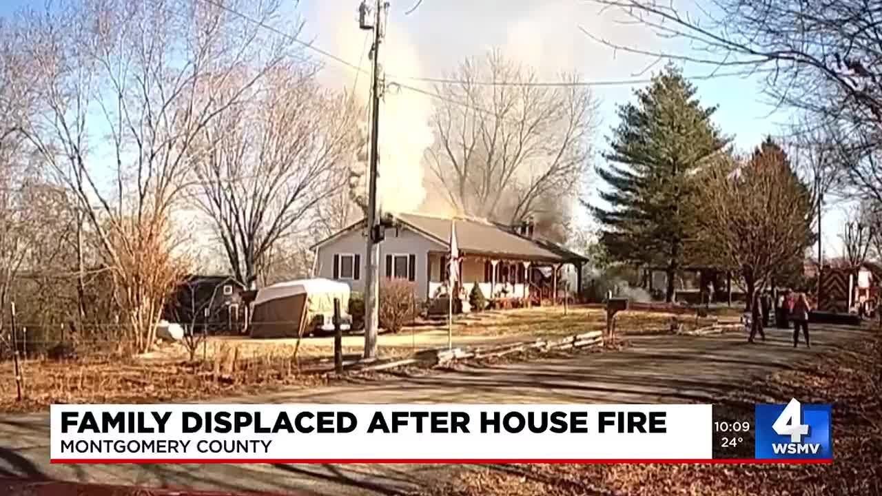 Family displaced after house fire in Montgomery County - YouTube