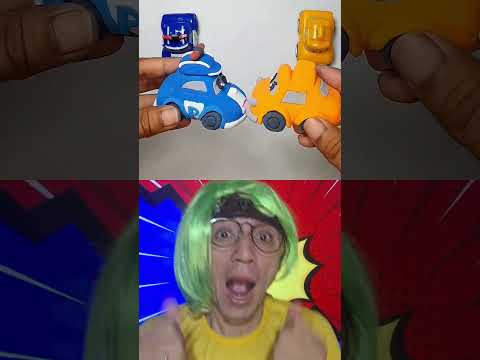 Color mixing tralalero tralala car-shaped mixed with orcalero orcala car-shaped made of clay pixar 🚗