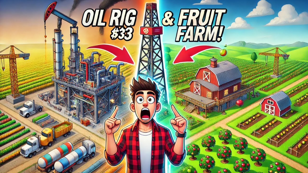 💵 Ranch Simulator S3 #3 - Building an Oil Rig & Growing a Fruit Farm! 🍎 ...