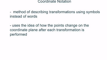 Coordinate Notation for Translation