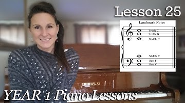 Lesson 25 -Treble and Bass C  [Year 1] Unit 2- Lesson 9 : Free Beginner Piano Lessons