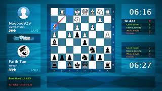 Chess Game Analysis: Nogood929 - Fatih Tan, 0-1 (By ChessFriends.com) screenshot 1