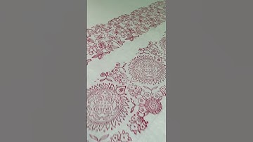 Sampling paper cutting and Wooden block printing #textileart