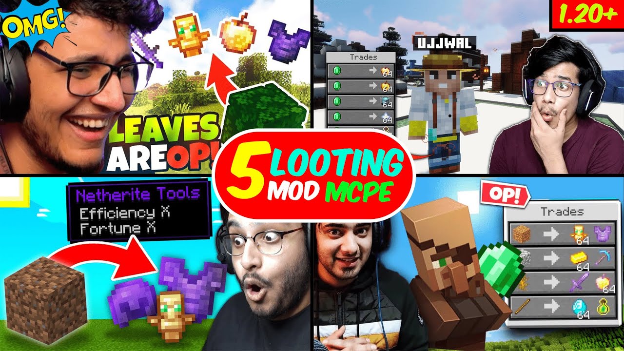 Top 5 Op Loot Mod For Minecraft Pocket Edition 1.20+ ║ Minecrfat pe ...