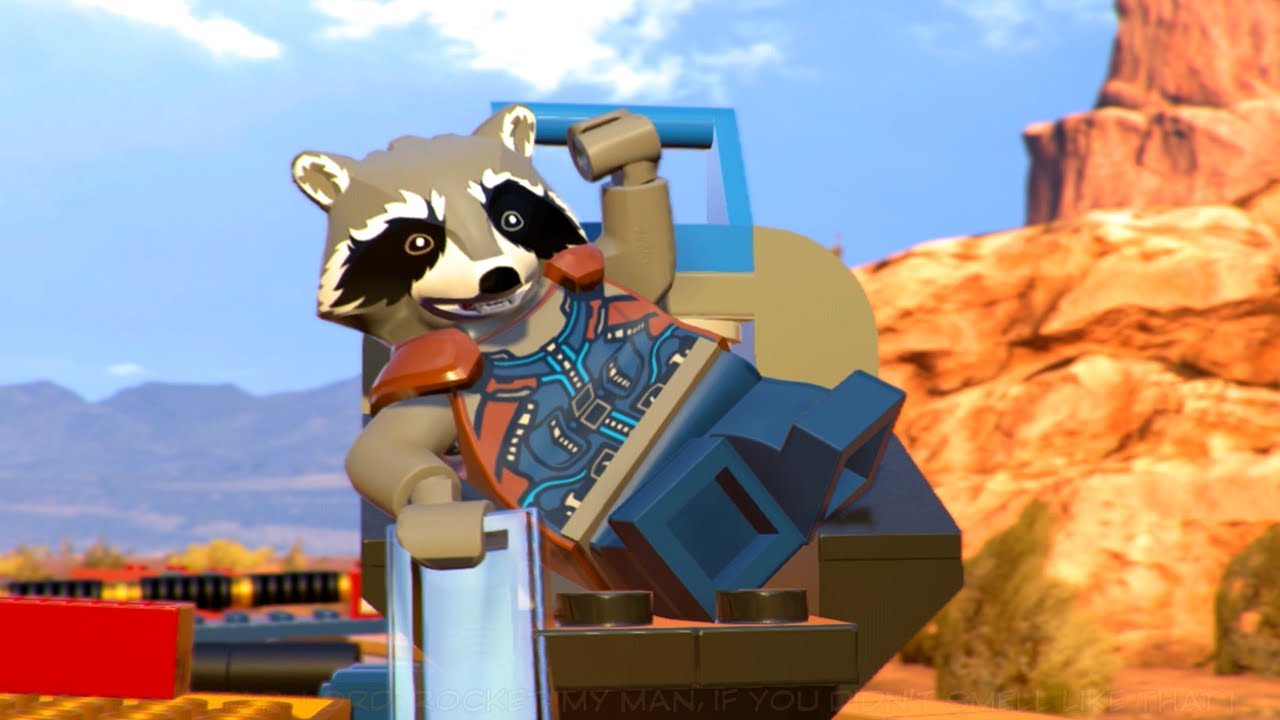 lego rocket and groot