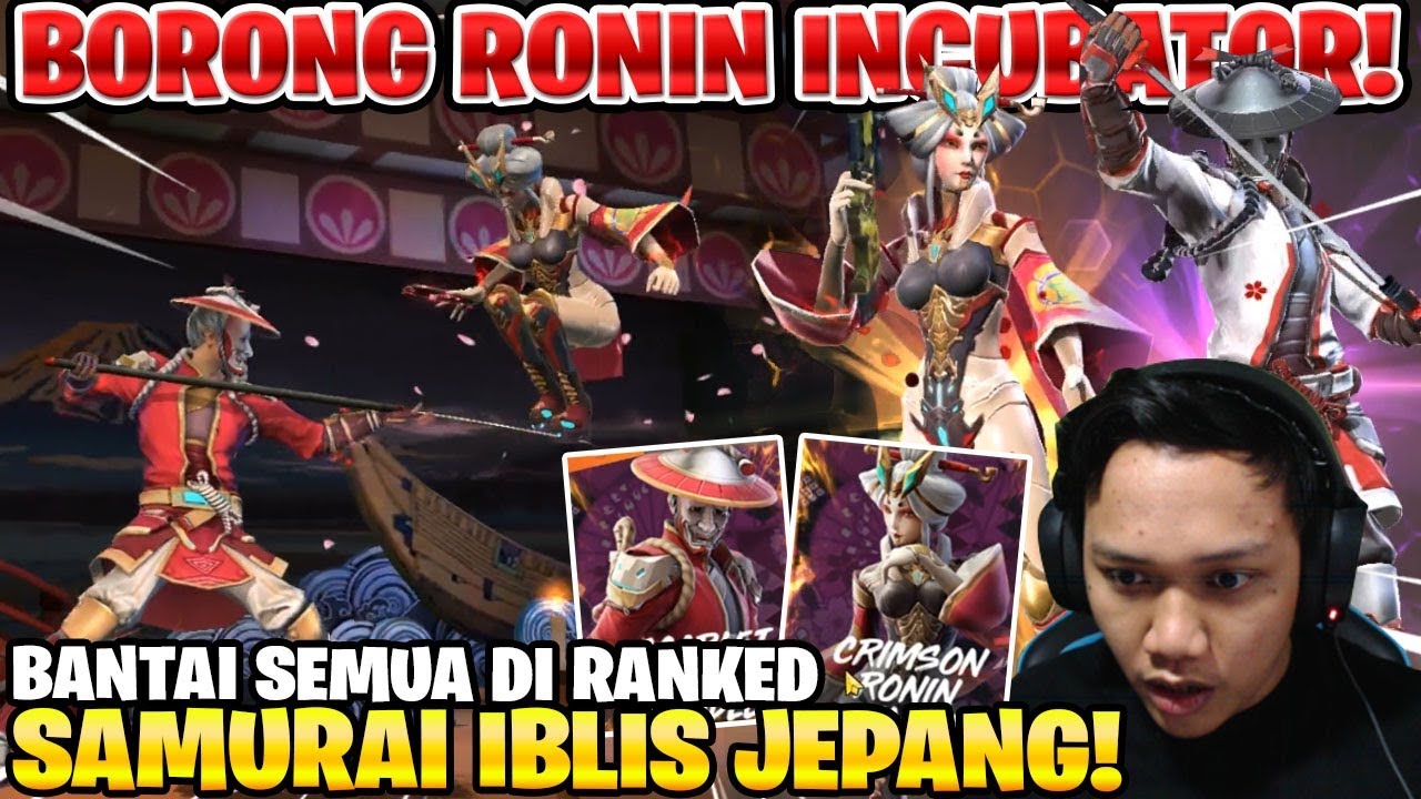 RONIN GEISHA INCUBATOR BORONG SEMUA SKIN IBLIS DARI JEPANG Garena Free Fire YouTube