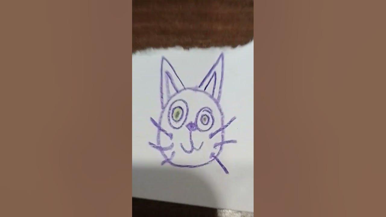 как наресовать котика 2 - YouTube