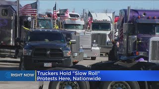 Truck Drivers Lead 'Slow Roll' Protest Drive To Downtown Chicago