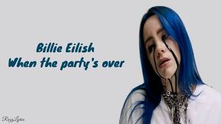 Billie Eilish - When the party's over | Lyrics | Terjemahan Indonesia | Alexandra Porat Cover