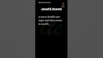 50   JavaFX Events #shorts #java #indiantechnoera