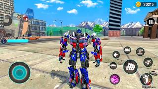 Optimus Prime Multiple Transformation Jet Robot Car Game 2020 - Android Gameplay screenshot 1