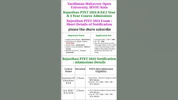 Rajasthan PTET 2024 Exam #ptet #ptet2024 #rajasthanptet