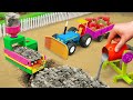 Diy tractor  mini bulldozer making concrete road  construction vehicles road roller 26