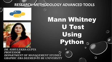 Mann Whitney U Test Using Python(mann whitney u test)(python)(non parametric test)