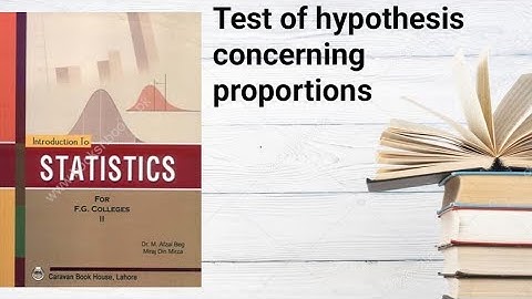 Test of hypothesis concerning proportions ch 17 lec 22