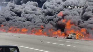 Massive tanker truck crash in Groton leaves 1 dead