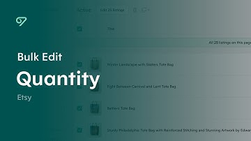 Bulk Edit Etsy Quantity in Vela
