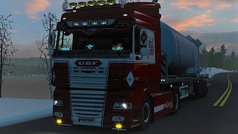 Euro Truck Simulator 2 DAF XF 105 open pipe hillclimb