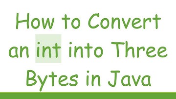 How to Convert an int into Three Bytes in Java