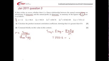 FMSP Revision Video: OCR S1 - Correlation and regression