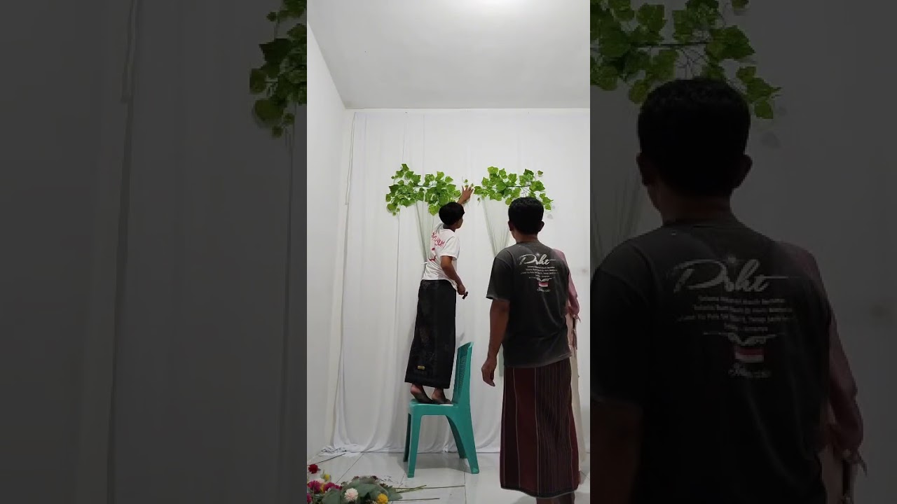 Memasang Dekor untuk acara akad nikah tak lupa seni solospel pencak silat,tonton sampai habis‼️😁