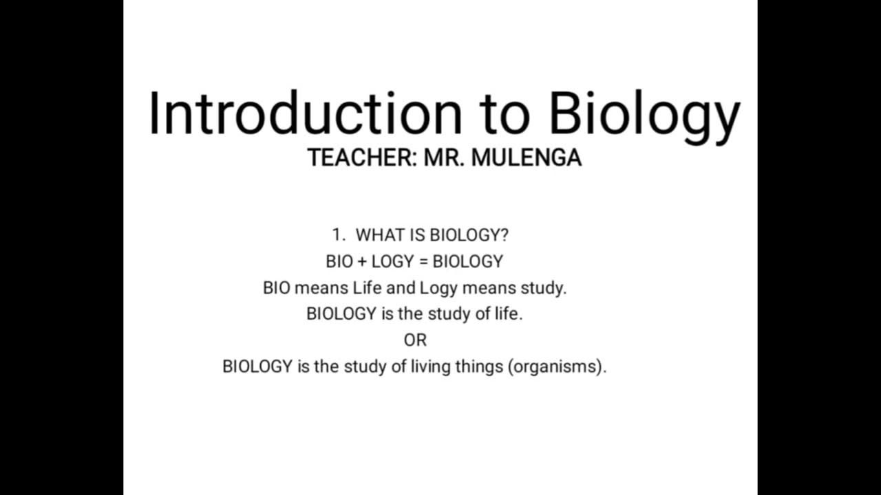GCE/ ECZ Biology Presentation by Mr. Mulenga JS Learning Academy