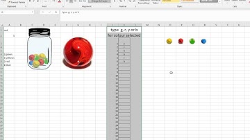 Part 2. How to dynamically change an image in Excel: Probability marbles simulation.