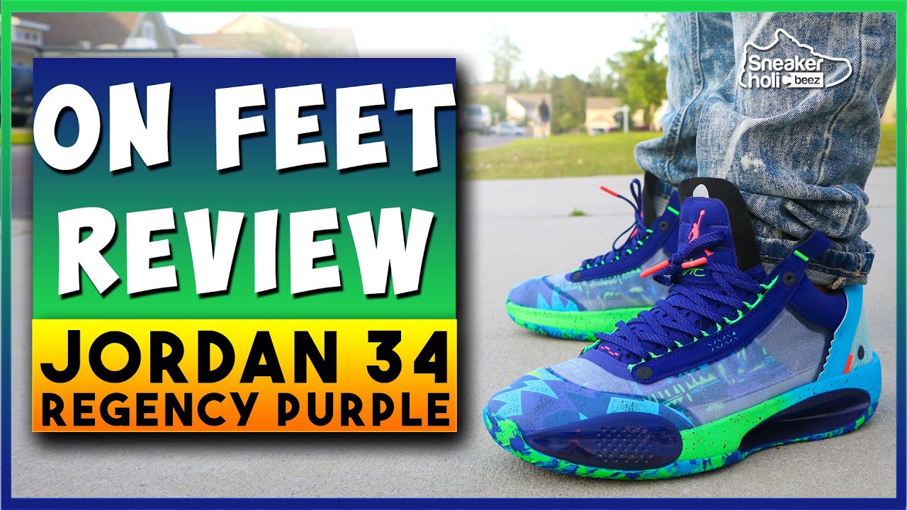 AIR JORDAN 34 LOW REGENCY PURPLE REVIEW 