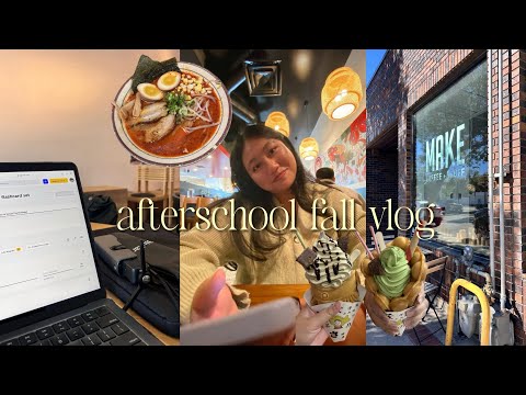 afterschool fall vlog ୧ ‧₊˚ 🍂 ⋅