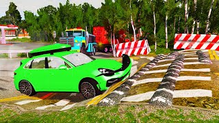 Weird Speed Bumps vs Cars #13 - BeamNG DRIVE