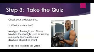 Test Your English:  Sports and Fitness