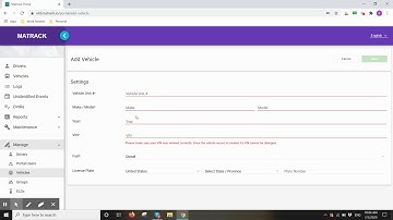 MaTrack MA-ELD Portal Video 2: Adding Vehicles