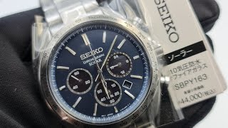 Seiko Selection Solar Chronograph Blue Dial JDM Exclusive SBPY163 - YouTube