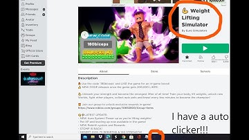 Usin a auto clicker on Weight lifting Simulator!