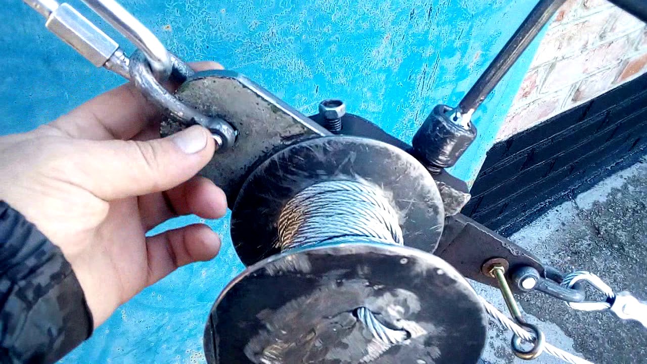 Самодельная лебедка. - YouTube