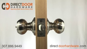 Emtek Waverly Keyed Knob with Regular Rosette in Satin Nickel